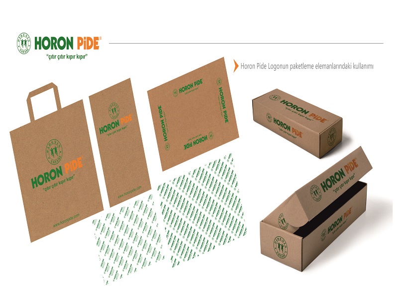 Horon Pide Logonun paketleme elemanlarındaki kullanımı